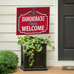 Arizona Diamondbacks Coroplast Yard Sign, "Fans Welcome" - MLB Home