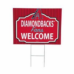 Arizona Diamondbacks Coroplast Yard Sign, "Fans Welcome" - MLB Home