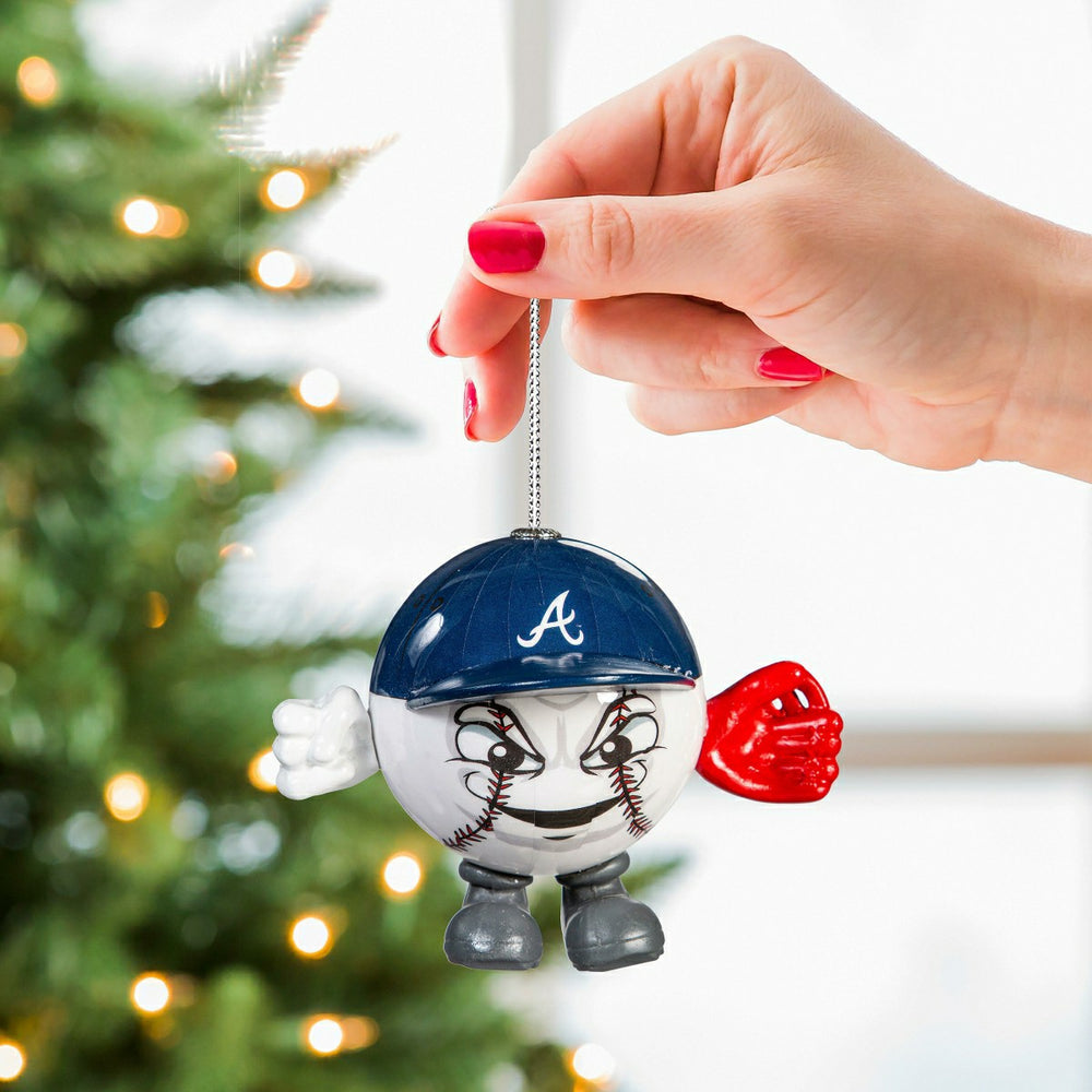 Atlanta Braves Ball Head Ornament - MLB Home