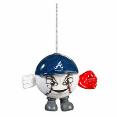 Atlanta Braves Ball Head Ornament - MLB Home
