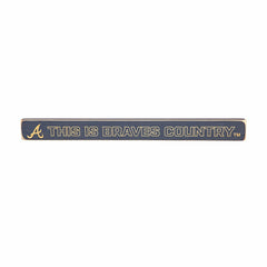 Atlanta Braves Engraved Wood Sign, 1.5" x 18" - MLB Home