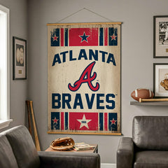 Atlanta Braves, Canvas Wall Tapestry, Large, 54x36 - MLB Home