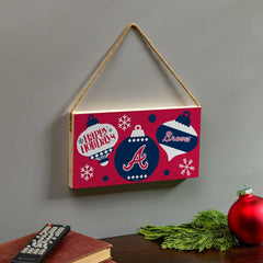 Atlanta Braves Holiday Wood Wall Sign, 6x11 - MLB Home