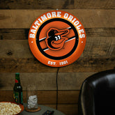Baltimore Orioles, Metal Lite, Round - MLB