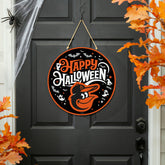 Baltimore Orioles Halloween Round Door Décor with Hanging Rope, 18x18 - MLB Home