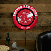 Boston Red Sox, Metal Lite, Round - MLB