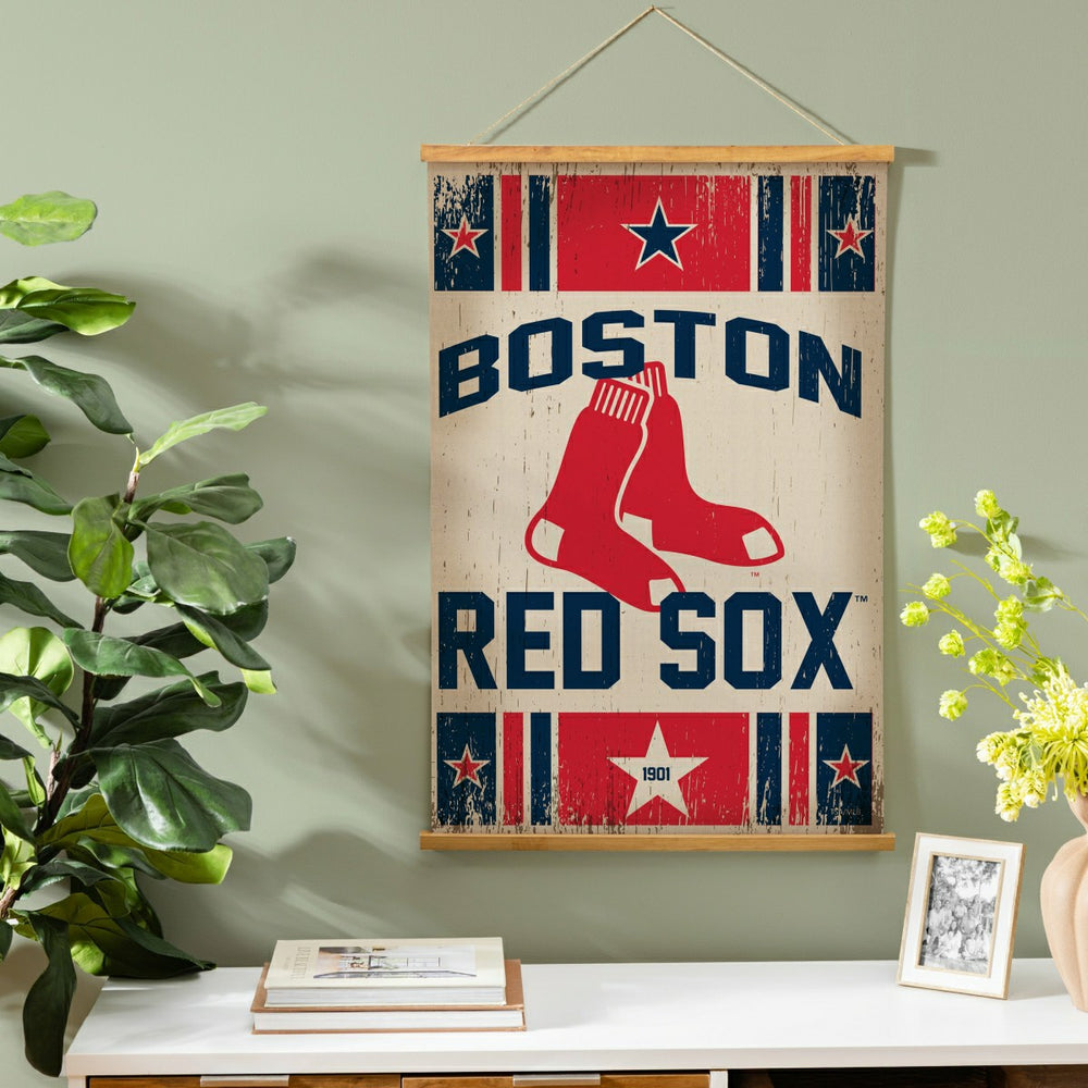 Boston Red Sox, Canvas Wall Tapestry, Medium, 36x24 - MLB Home