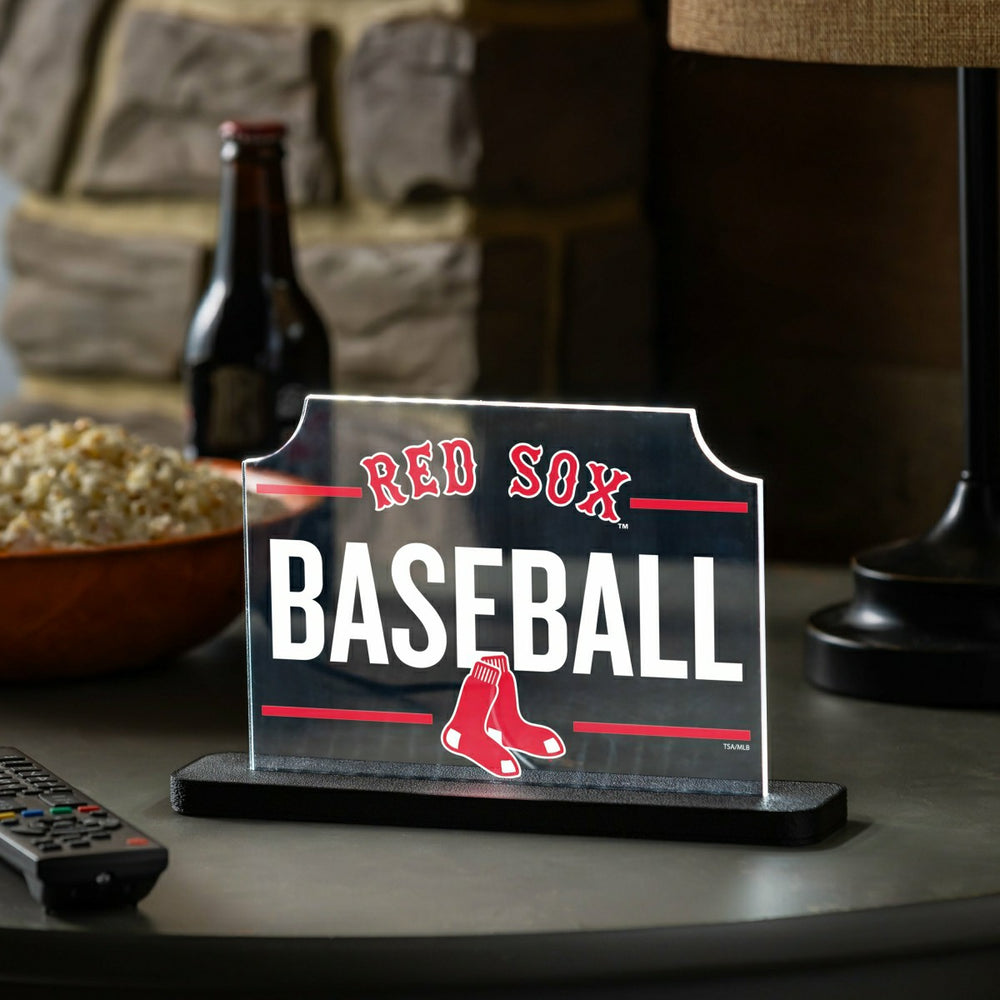 Boston Red Sox Baseball Rectangle Desklite LED Decor - MLB Home