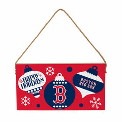 Boston Red Sox Holiday Wood Wall Sign, 6x11 - MLB Home