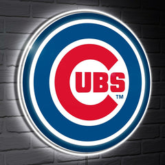 Chicago Cubs LED Wall Decor, Glazelite, Logo - MLB Home