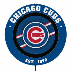 Chicago Cubs, Metal Lite, Round - MLB
