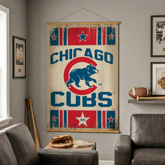 Chicago Cubs, Canvas Wall Tapestry, Large, 54x36 - MLB Home