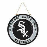 Chicago White Sox Round Door Décor with Hanging Rope, 18x18 - MLB Home