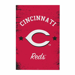 Cincinnati Reds Wood Wall Sign, 16x24 - MLB Home