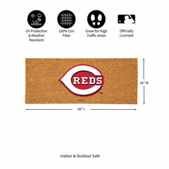 Cincinnati Reds Extra Large Full Color Coir Mat, 60"x24" - MLB