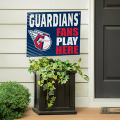 Cleveland Guardians Coroplast Yard Sign "Fans Play Here" - MLB Home