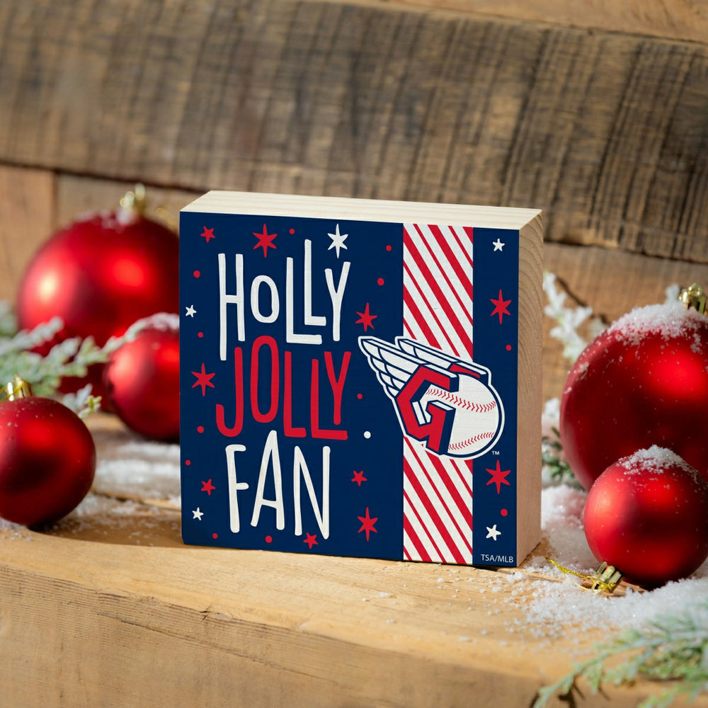 Cleveland Guardians Block, Holiday, 6x6 - MLB Home