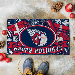 Cleveland Guardians Holiday PVC Mat, 28"x16" - MLB