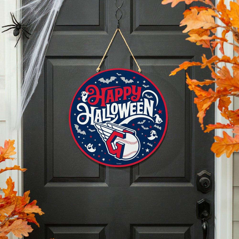 Cleveland Guardians Halloween Round Door Décor with Hanging Rope, 18x1 - MLB Home