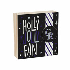 Colorado Rockies Block, Holiday, 6x6 - MLB Home