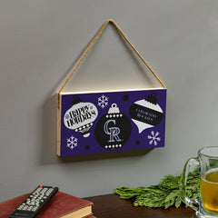 Colorado Rockies Holiday Wood Wall Sign, 6x11 - MLB Home