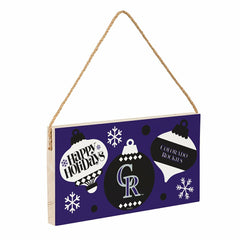 Colorado Rockies Holiday Wood Wall Sign, 6x11 - MLB Home