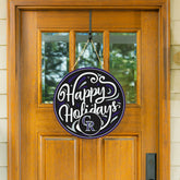 Colorado Rockies Holiday Round Door Décor with Hanging Rope, 18x18 - MLB Home