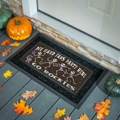 Colorado Rockies Flocked Coir Halloween Sassafras Switch Mat, 22"x10" - MLB