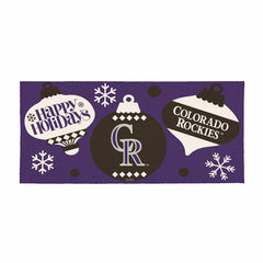 Colorado Rockies Holiday Flocked Coir Sassafras Switch Mat, 22"x10" - MLB
