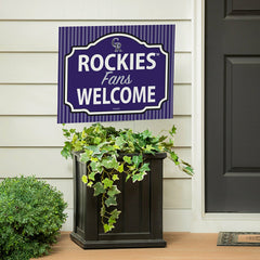 Colorado Rockies Coroplast Yard Sign, "Fans Welcome" - MLB Home