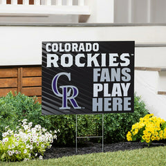 Colorado Rockies Coroplast Yard Sign "Fans Play Here" - MLB Home