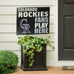Colorado Rockies Coroplast Yard Sign "Fans Play Here" - MLB Home