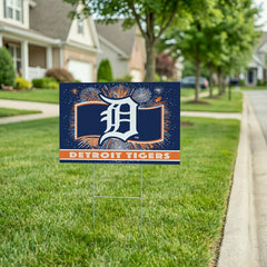 Detroit Tigers Yard Sign, Patriotic - MLB Home