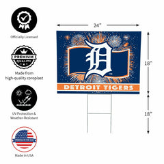 Detroit Tigers Yard Sign, Patriotic - MLB Home