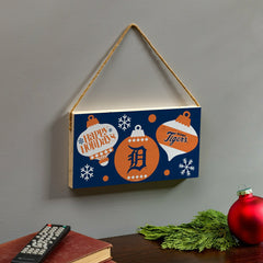 Detroit Tigers Holiday Wood Wall Sign, 6x11 - MLB Home