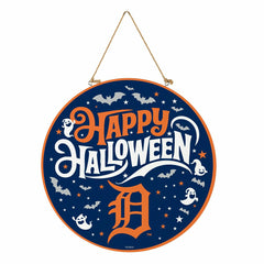 Detroit Tigers Halloween Round Door Décor with Hanging Rope, 18x18 - MLB Home