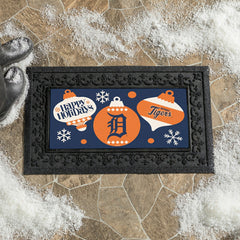 Detroit Tigers Holiday Flocked Coir Sassafras Switch Mat, 22"x10" - MLB