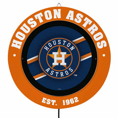 Houston Astros, Metal Lite, Round - MLB