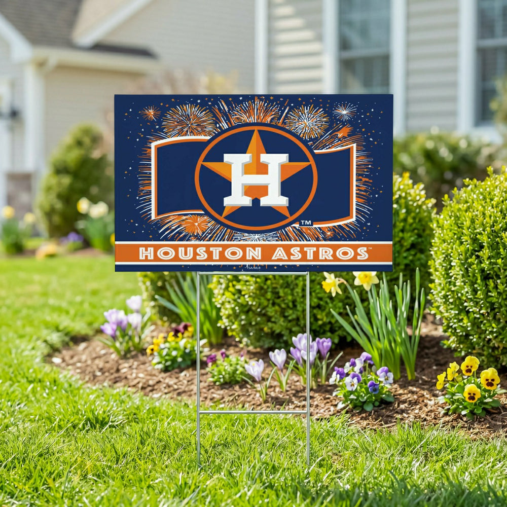 Houston Astros Yard Sign, Patriotic - MLB Home
