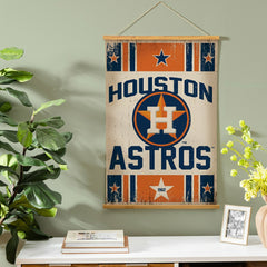 Houston Astros, Canvas Wall Tapestry, Medium, 36x24 - MLB Home