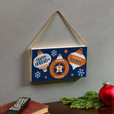 Houston Astros Holiday Wood Wall Sign, 6x11 - MLB Home