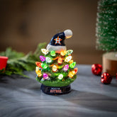 Houston Astros 4" Mini LED Tabletop Christmas Tree, Set of 2 - MLB Home