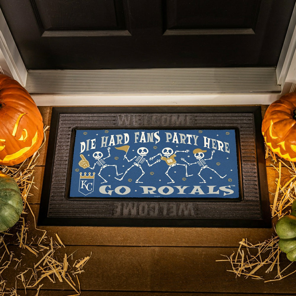 Kansas City Royals Flocked Coir Halloween Sassafras Switch Mat, 22"x10 - MLB