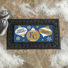 Kansas City Royals Holiday Flocked Coir Sassafras Switch Mat, 22"x10" - MLB