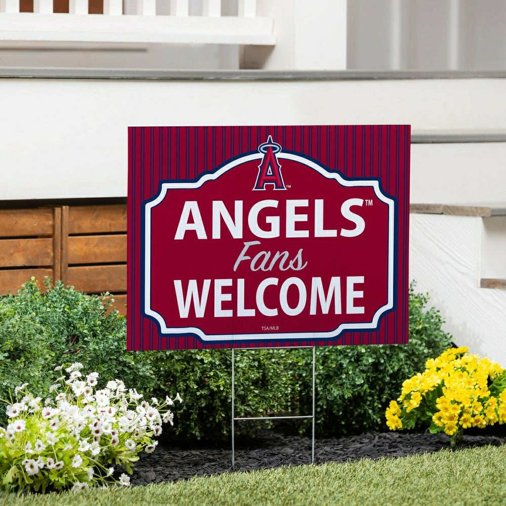 Los Angeles Angels Coroplast Yard Sign, "Fans Welcome" - MLB Home
