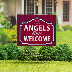 Los Angeles Angels Coroplast Yard Sign, "Fans Welcome" - MLB Home