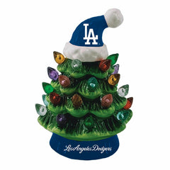 Los Angeles Dodgers 8" LED Ceramic Christmas Tree - MLB Home