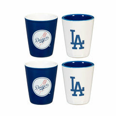 Los Angeles Dodgers 4-Piece Ceramic 2oz. Shot Glass Set - MLB Home
