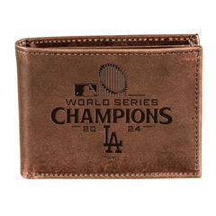 Los Angeles Dodgers Bi-Fold Wallet, Brown, World Series Champions 2024 - MLB Home