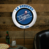 Los Angeles Dodgers, Metal Lite, Round - MLB